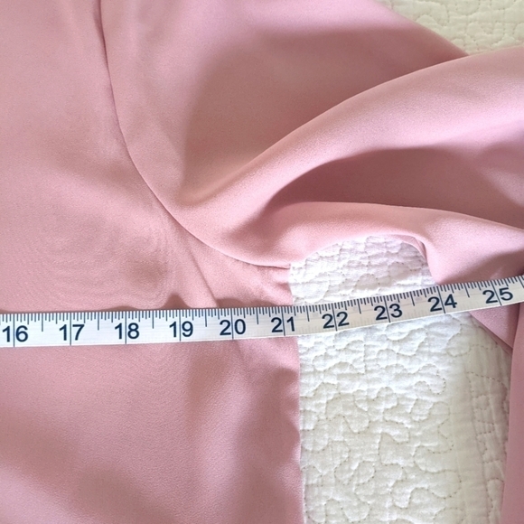 HAPTICS Blush Pink Poet Style Femme Statement sleeve Blouse M - Picture 8 of 11